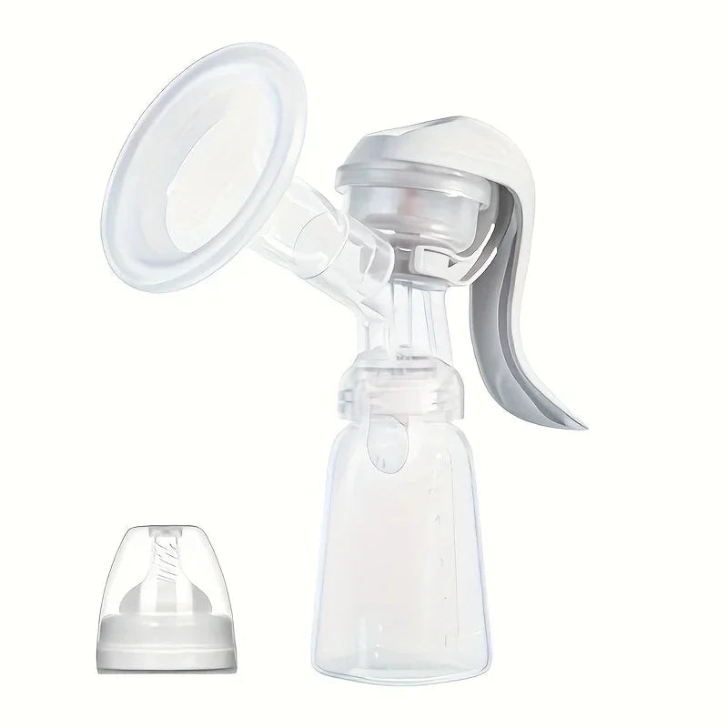Manual Breast Pump with 150ml Standard-neck Baby Bottle, Feeding Bottle,Portable Breast Pump with Milk Collector