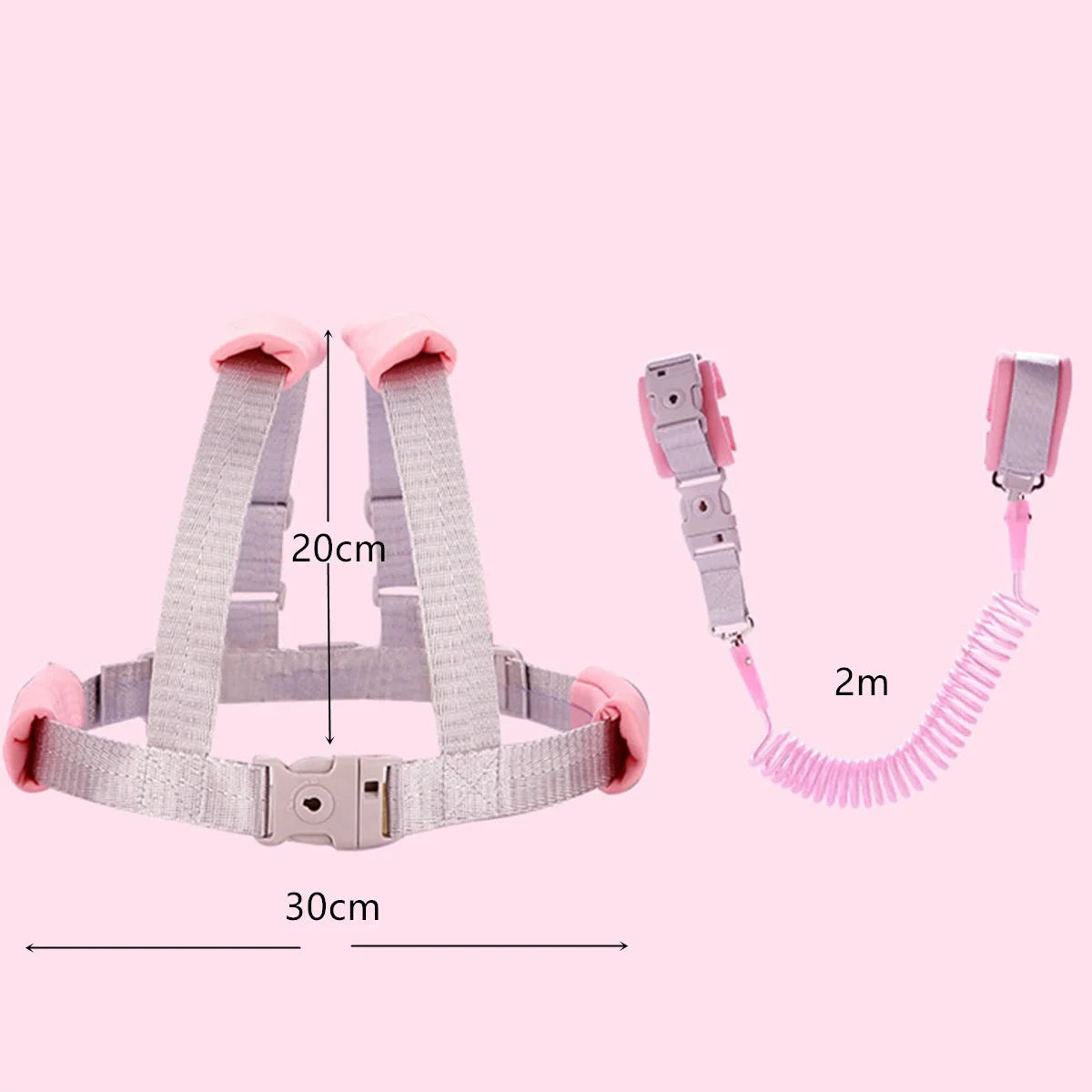 Infants and young children's loss prevention belt traction rope Baby loss prevention bracelet 2m spring rope Walking baby safety