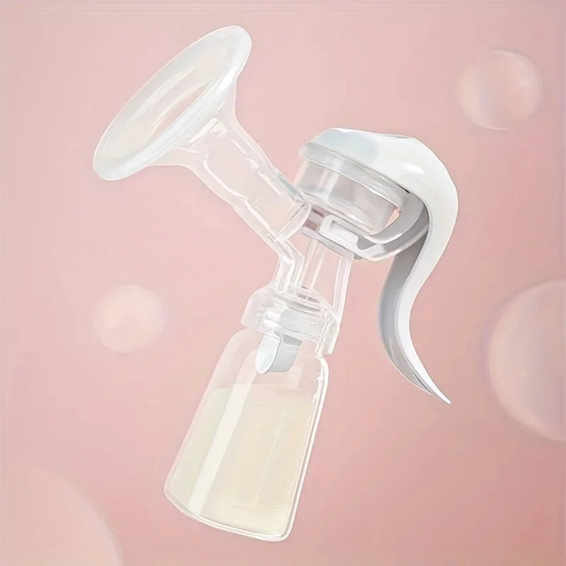 Manual Breast Pump with 150ml Standard-neck Baby Bottle, Feeding Bottle,Portable Breast Pump with Milk Collector