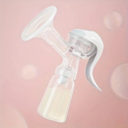 Manual Breast Pump with 150ml Standard-neck Baby Bottle, Feeding Bottle,Portable Breast Pump with Milk Collector