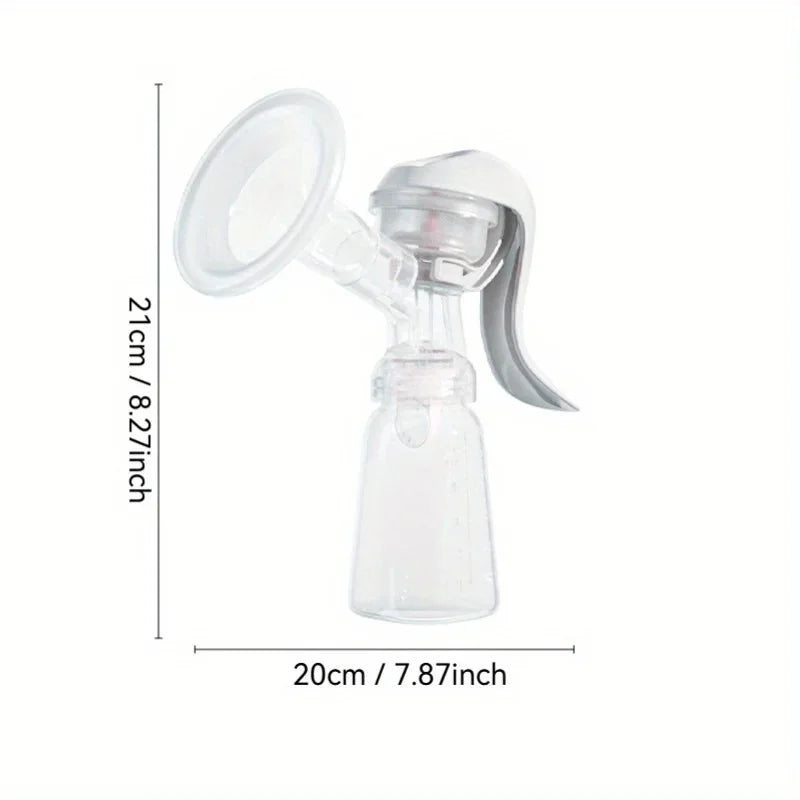 Manual Breast Pump with 150ml Standard-neck Baby Bottle, Feeding Bottle,Portable Breast Pump with Milk Collector