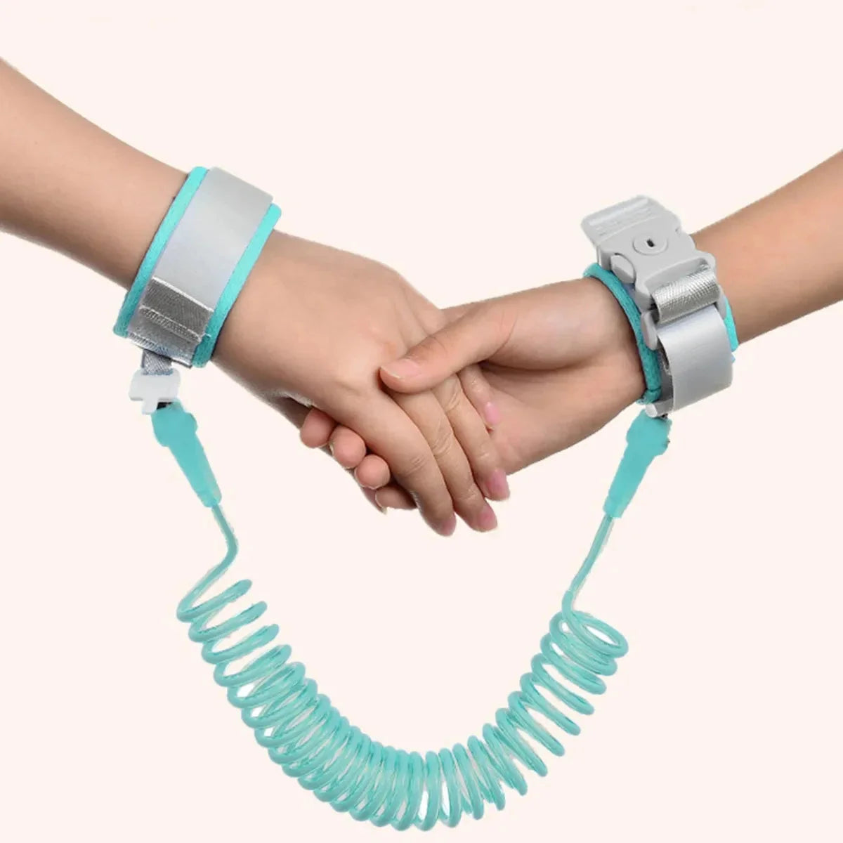 Child Anti-Lost Wrist Strap with Lock, Toddler Safety Wrist Link, Secure Hand Leash, Anti-Wander Rope in Pink & Green for Kids O
