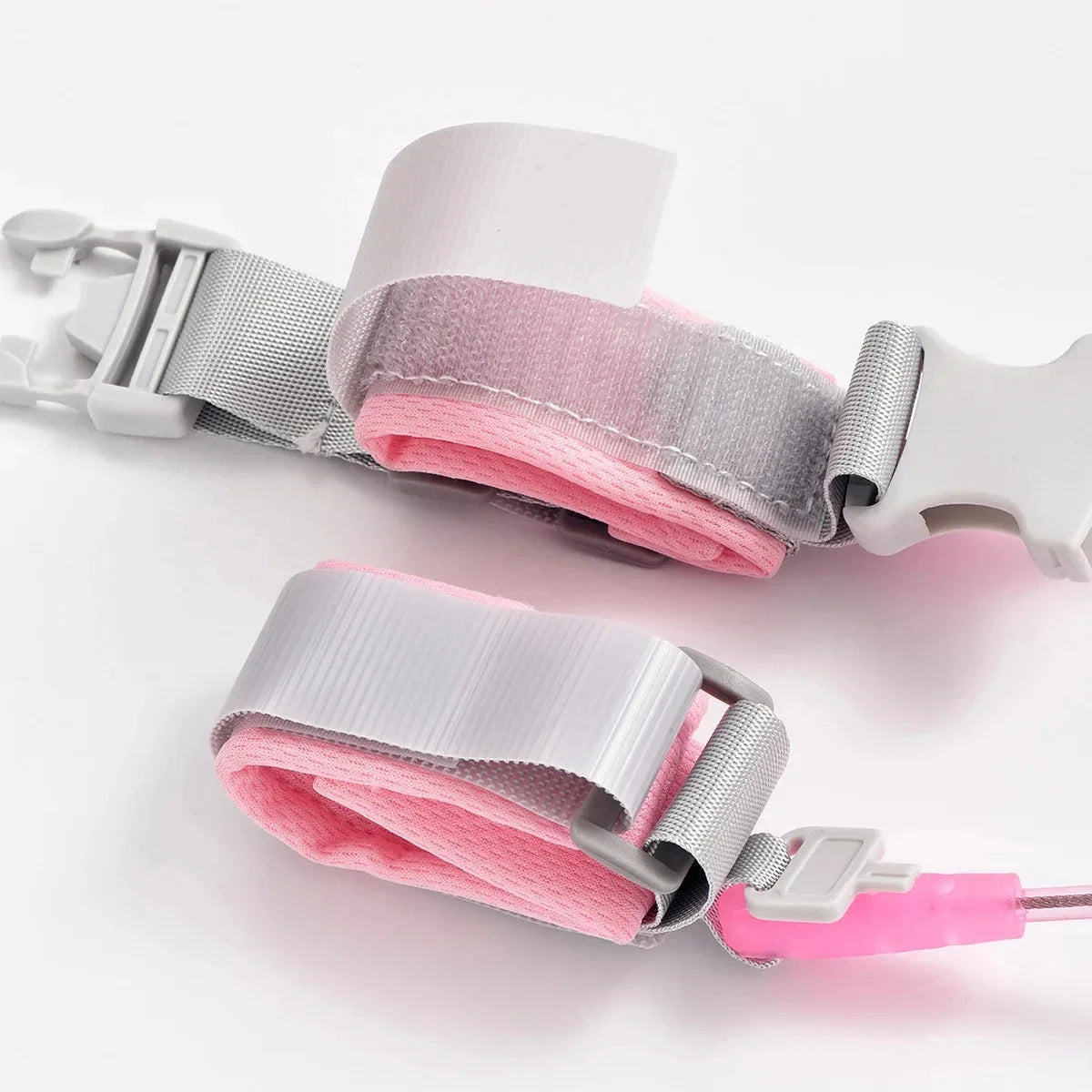 Child Anti-Lost Wrist Strap with Lock, Toddler Safety Wrist Link, Secure Hand Leash, Anti-Wander Rope in Pink & Green for Kids O