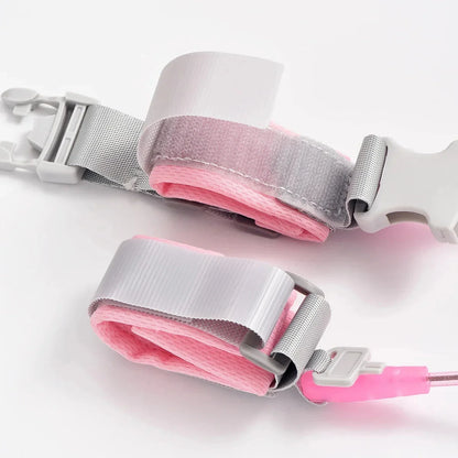 Child Anti-Lost Wrist Strap with Lock, Toddler Safety Wrist Link, Secure Hand Leash, Anti-Wander Rope in Pink & Green for Kids O