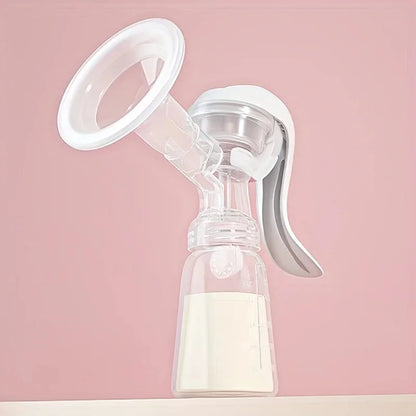 Manual Breast Pump with 150ml Standard-neck Baby Bottle, Feeding Bottle,Portable Breast Pump with Milk Collector